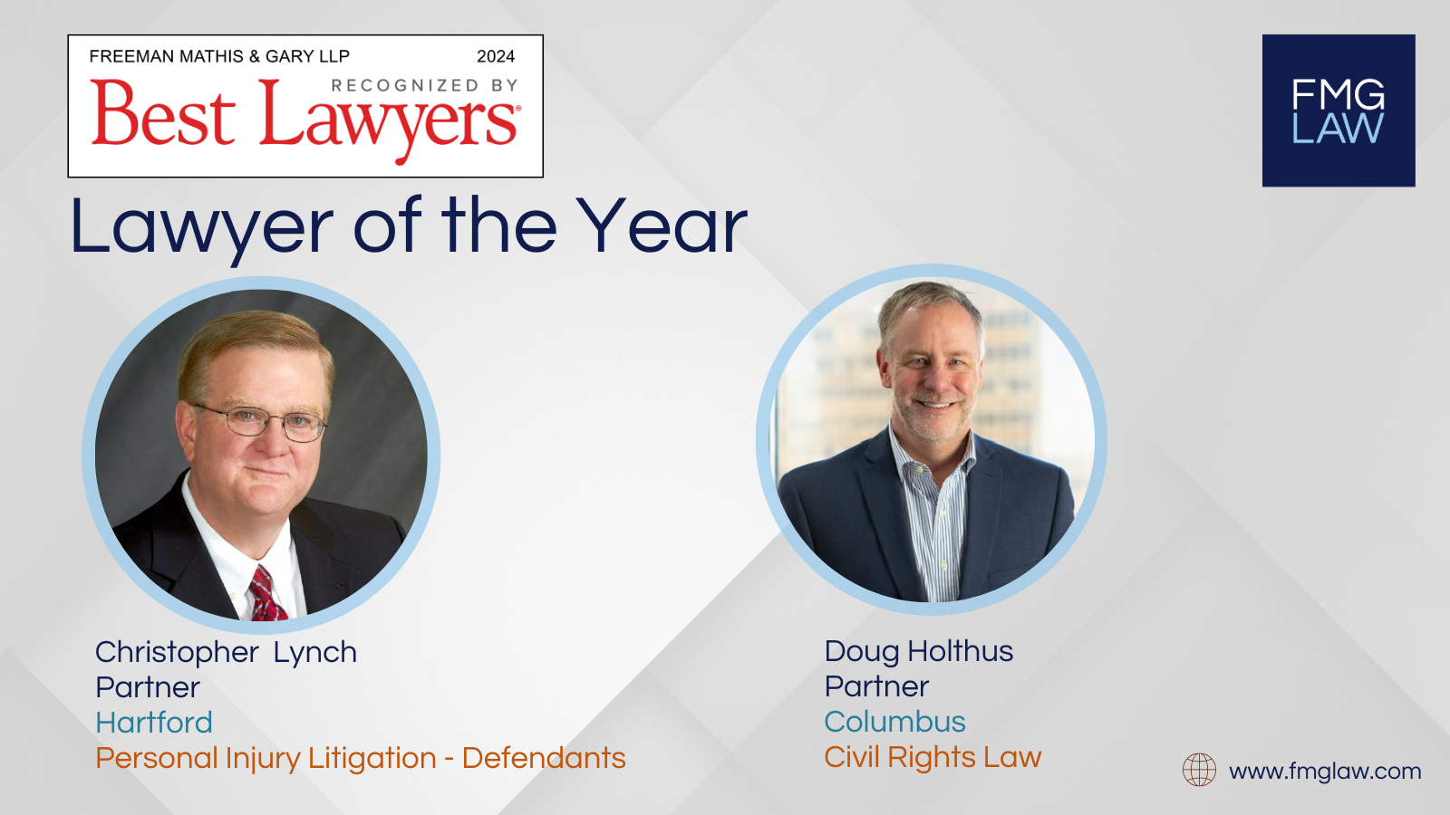 Douglas Holthus and Christopher Lynch Named 2024 Best Lawyers® “Lawyer